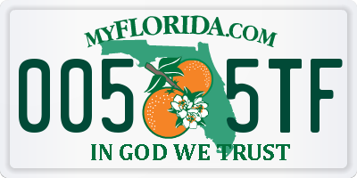 FL license plate 0055TF