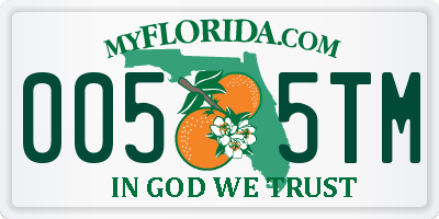 FL license plate 0055TM