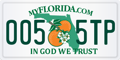 FL license plate 0055TP