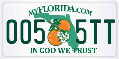 FL license plate 0055TT