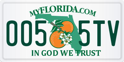FL license plate 0055TV
