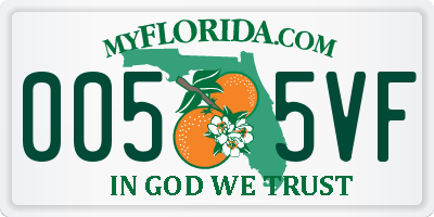 FL license plate 0055VF
