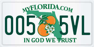 FL license plate 0055VL