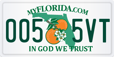 FL license plate 0055VT