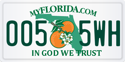 FL license plate 0055WH
