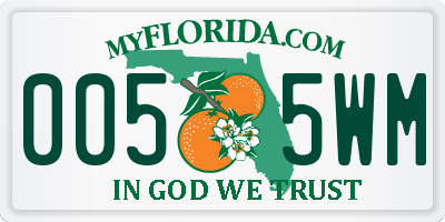 FL license plate 0055WM