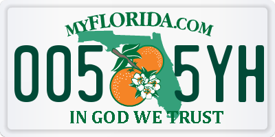 FL license plate 0055YH