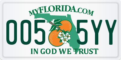 FL license plate 0055YY