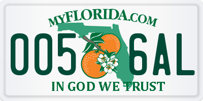 FL license plate 0056AL