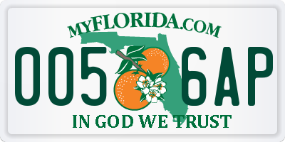 FL license plate 0056AP