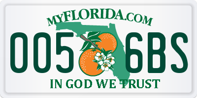 FL license plate 0056BS