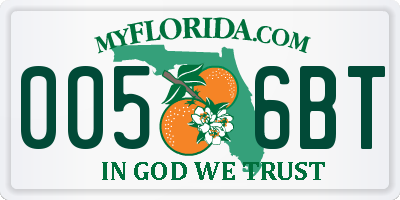 FL license plate 0056BT