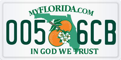 FL license plate 0056CB