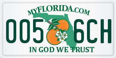 FL license plate 0056CH