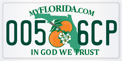 FL license plate 0056CP