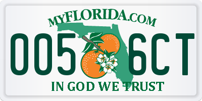 FL license plate 0056CT