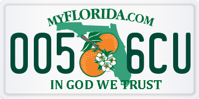 FL license plate 0056CU