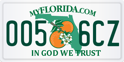 FL license plate 0056CZ