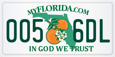 FL license plate 0056DL