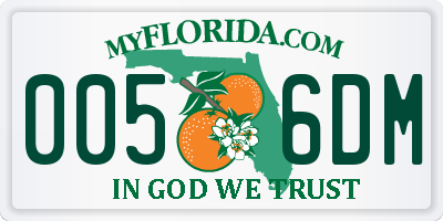 FL license plate 0056DM