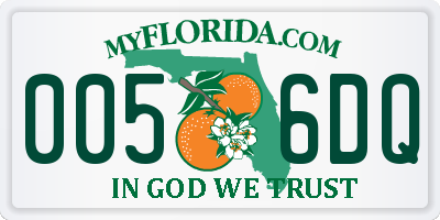 FL license plate 0056DQ
