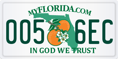 FL license plate 0056EC