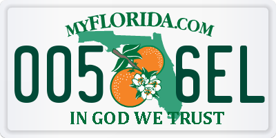 FL license plate 0056EL