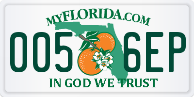 FL license plate 0056EP