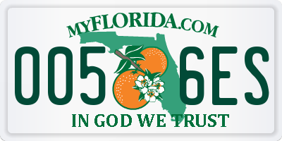 FL license plate 0056ES