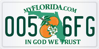 FL license plate 0056FG