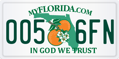 FL license plate 0056FN