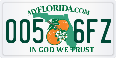 FL license plate 0056FZ