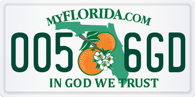 FL license plate 0056GD