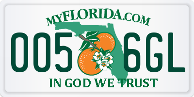 FL license plate 0056GL