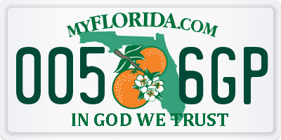 FL license plate 0056GP