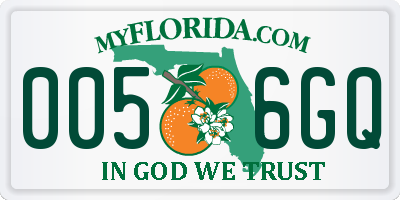 FL license plate 0056GQ