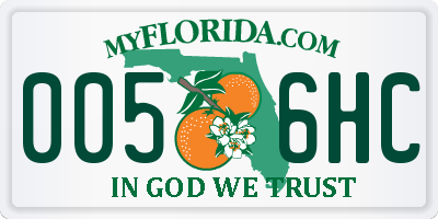 FL license plate 0056HC