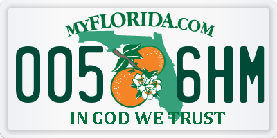 FL license plate 0056HM
