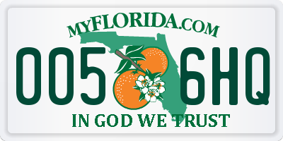 FL license plate 0056HQ