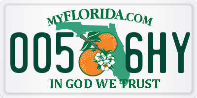 FL license plate 0056HY