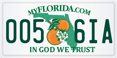 FL license plate 0056IA