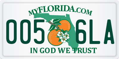 FL license plate 0056LA