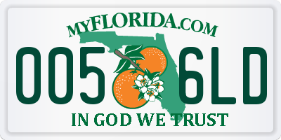 FL license plate 0056LD