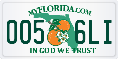 FL license plate 0056LI