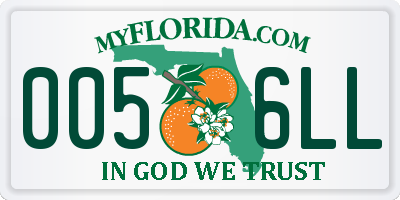 FL license plate 0056LL