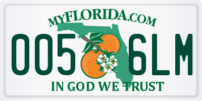 FL license plate 0056LM