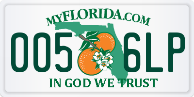 FL license plate 0056LP