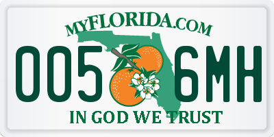 FL license plate 0056MH