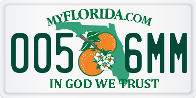 FL license plate 0056MM