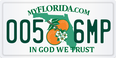 FL license plate 0056MP